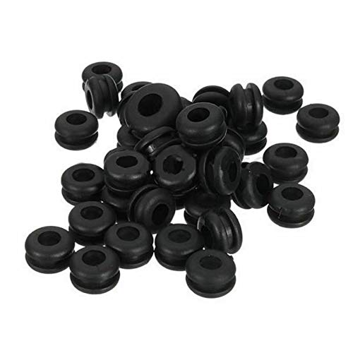 Lueao Cqinju-Flache Unterlegscheiben Doppelseitige Gummi-Dichtungsring-Öl-Dichtungs-Tüllen-Dichtungs-Ring-Shim-Waschmaschine-Hardware, langlebige Haltbarkeit (Color : M6, Outer Diameter : 50 pcs) von Lueao