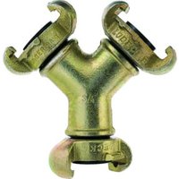 Lüdecke Dreiwegestück Temperguss, 3 x 1" mit Klauenkupplung von Lüdecke