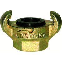 Lüdecke Klauen-Gewindekupplung DIN 3489, Temperguss, IG 3/8", SW22 von Lüdecke