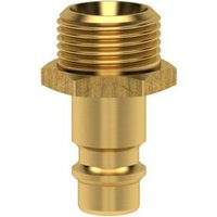 Lüdecke Stecknippel für Kupplung NW 7,2mm, Messing, Serie ES, AG G1/2 von Lüdecke