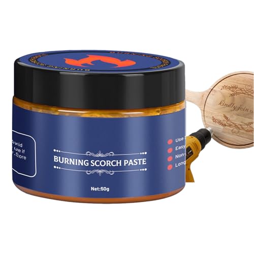 Holzbrennpaste | Natürliches Brennpastengel | Mehrzweck-Brenngel für Leder, Papier, Holz, Leinwand, Stoff, 65 g Holzbrennpaste | Natürliches Brennpastengel | Mehrzweck-Brenngel für Leder, Papier, Holz, Leinwand, Stoff, 65 g von Lueear