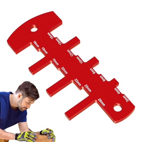 Lueear Höhenmesser für Holzbearbeitung, Aluminiumlegierung, kompaktes Messlineal für Holzarbeiter, Heimmesswerkzeug für die Bearbeitung von Projekten von Lueear