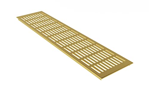 Lüftungsgitter Aluminium Stegblech Gold eloxiert - Breite 130 mm Diverse Längen (800 mm) von Lüftungsgitter