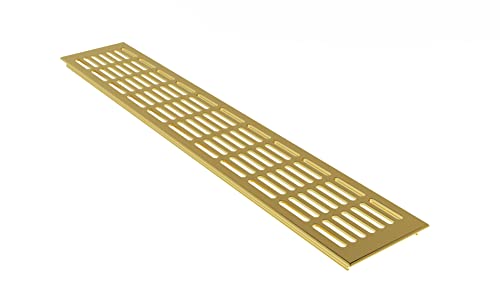 Aluminium Lüftungsgitter Stegblech Lüftung 100mm x 300mm Gold eloxiert von Lüftungsgitter