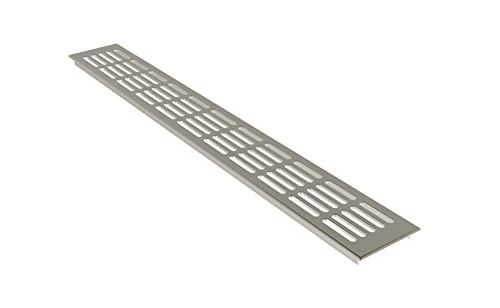 Lüftungsgitter Aluminium Stegblech - Edelstahl eloxiert - Länge 2000 mm - Breite 80 mm - von Lüftungsgitter