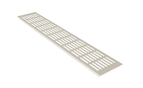 Lüftungsgitter Aluminium Stegblech Weiß pulverbeschichtet - Länge 2000 mm - Breite 100 mm von Lüftungsgitter