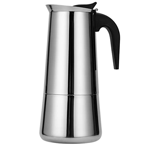 Luejnbogty Kaffeekanne Aus Stahl, Italienische Mokkakanne, Espresso-Kaffeemaschine, Kaffeemaschine, Kaffeemaschine, Werkzeuge für Latte Maker, Kaffee auf Dem Herd von Luejnbogty