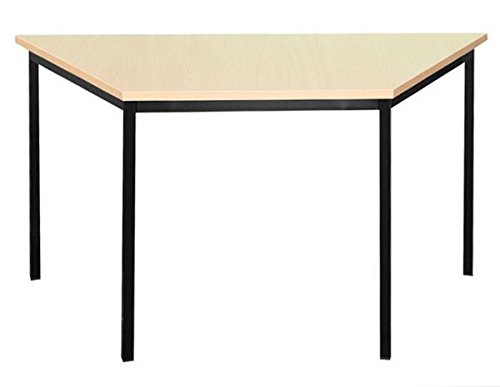 334032 Schreibtisch Profi Trapeztisch Besprechungstisch Büromöbel Konferenztisch Computertisch 160x80cm schwarz/Ahorn Dekor von Lüllmann