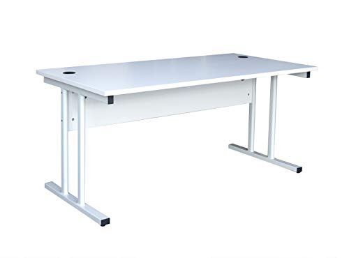 Lüllmann Schreibtisch Winkelschreibtisch Computertisch für Ihr Büro 730 x 1600 x 800 mm grau modern 391060 von Lüllmann