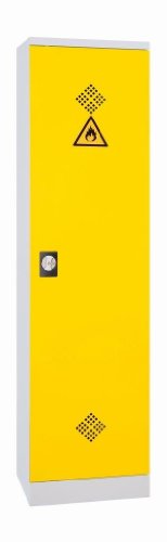 Lüllmann Umweltschrank komplett montiert Gelb 195x50x42cm (HxBxT) Gefahrstoffschrank Pflanzenschutzschrank Chemikalienschrank Spritzmittelspind 566246 von Lüllmann