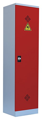 Lüllmann Umweltschrank komplett montiert Rot 195 x 50 x 42cm (HxBxT) Gefahrstoffschrank Pflanzenschutzschrank Chemikalienschrank Spritzmittelspind 566244 von Lüllmann
