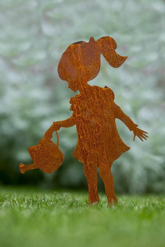 Lünemann Gartenfigur Mädchen mit Gießkanne Edelrost, (1, 0 St., Gartenfigur) von Lünemann