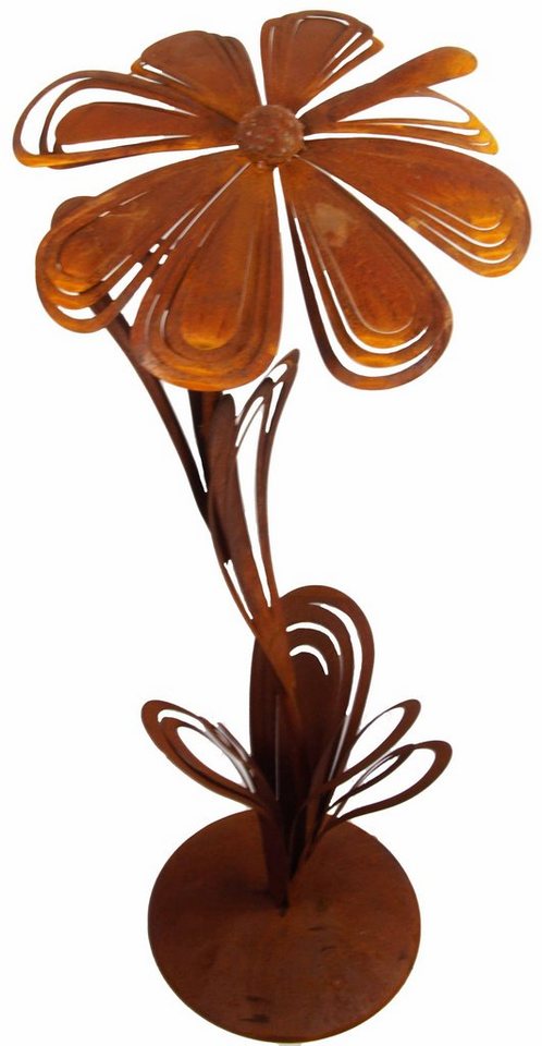 Lünemann Gartenstecker Rostblume Metall Höhe ca. 110cm Garten Wohnen Deko Blumen von Lünemann
