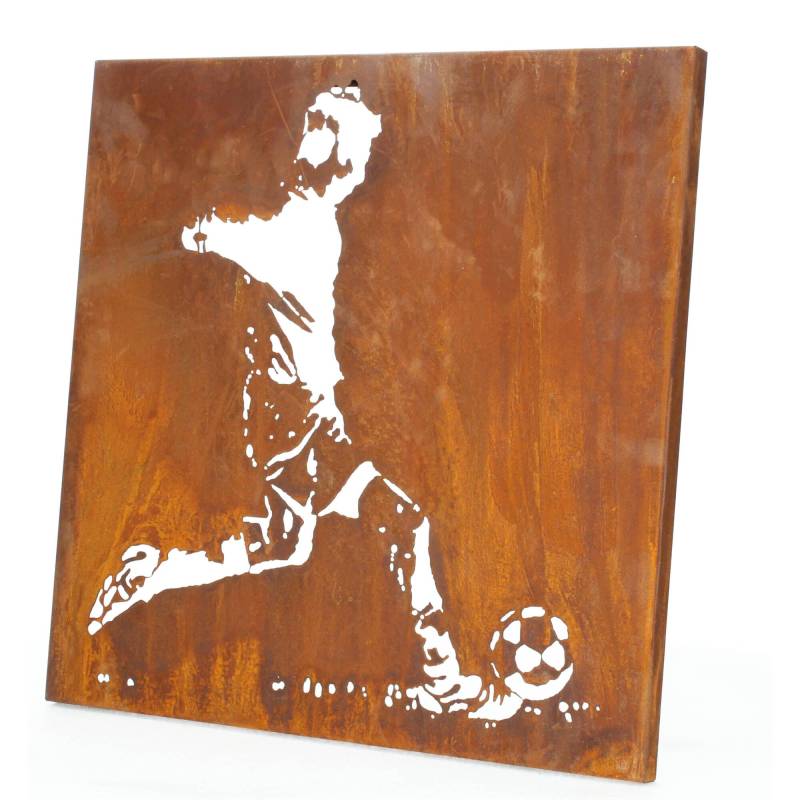 Lünemann Wandbild Edelrost Fußballer von J. Lünemann GmbH