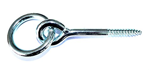 Lüsebrink 042.2H0100.00 geschweißte Krippenringe mit Ringschraube mit Holzgewinde, verzinkt, 10 Stück von Lüsebrink