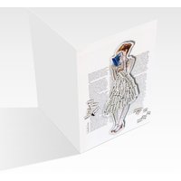 Klappkarte Lesemaus - Magnet Oder Sticker | Literatur Geschenk Book Lover Card Handmade Nachhaltig & Plastikfrei von Luetteblueten