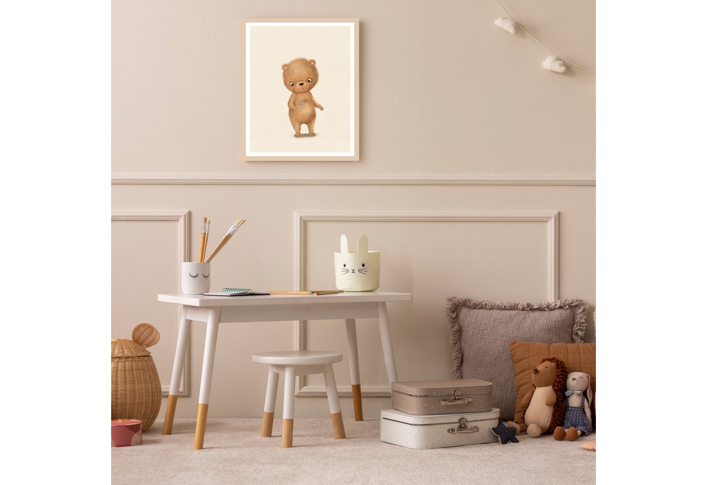Lüttenhütt Bild mit Rahmen oder Poster, Bär, Bär, Fantasy, Tiere (1 St), HD Premium Druck von Lüttenhütt