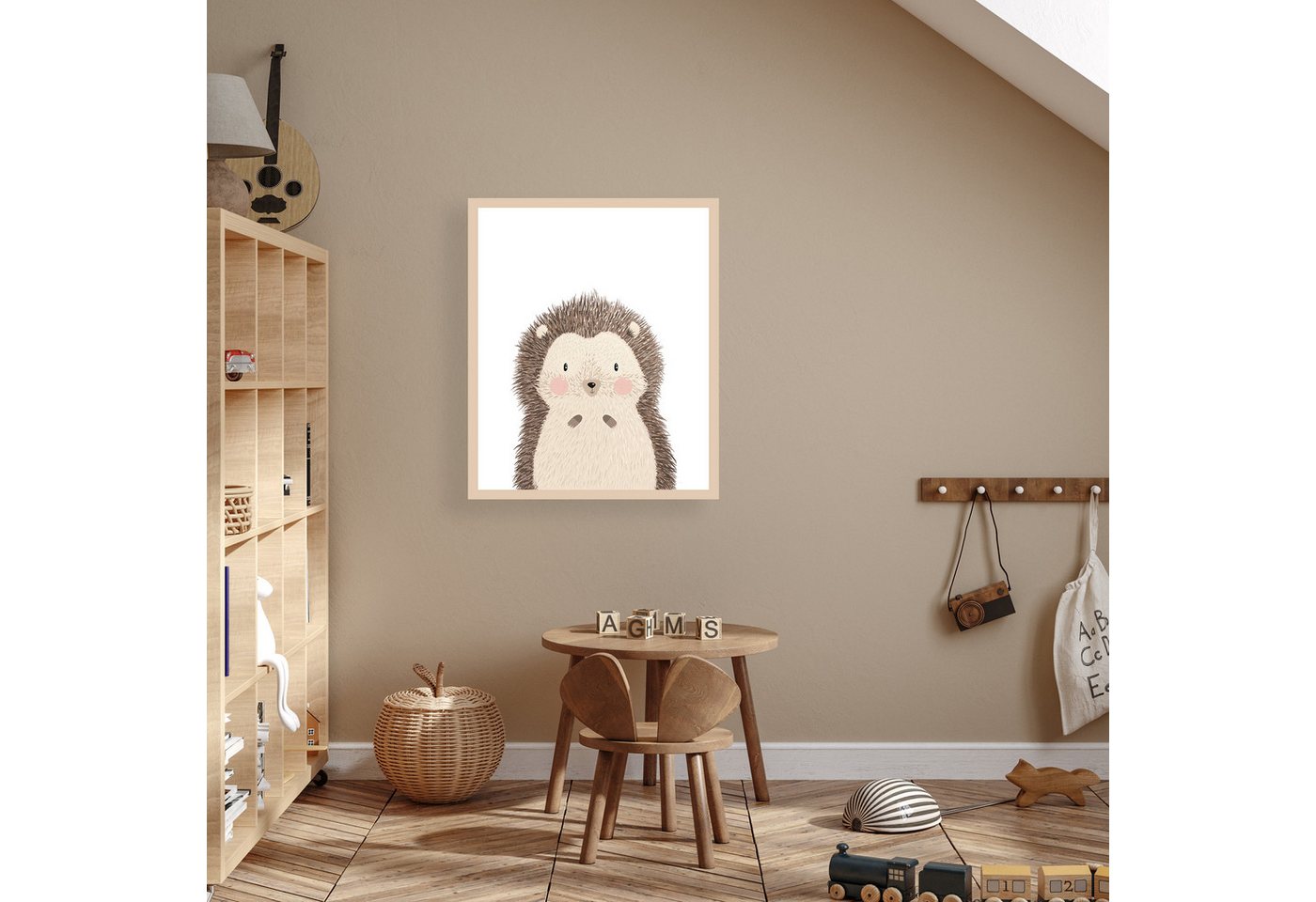 Lüttenhütt Bild mit Rahmen oder Poster, Niedlicher Igel, Fantasy, Tiere (1 St), HD Premium Druck von Lüttenhütt