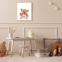 Lüttenhütt Bild mit Rahmen "oder Poster, Niedliches Eichhörnchen", Eichhörnchen-Fantasy-Tiere, (1 St.), HD Premium Druck von Lüttenhütt