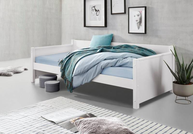 Lüttenhütt Daybett "TIPO " zertifiziertes Massivholz, Gästebett, platzsparend, Option für 2. Schlafgelegenheit von Lüttenhütt