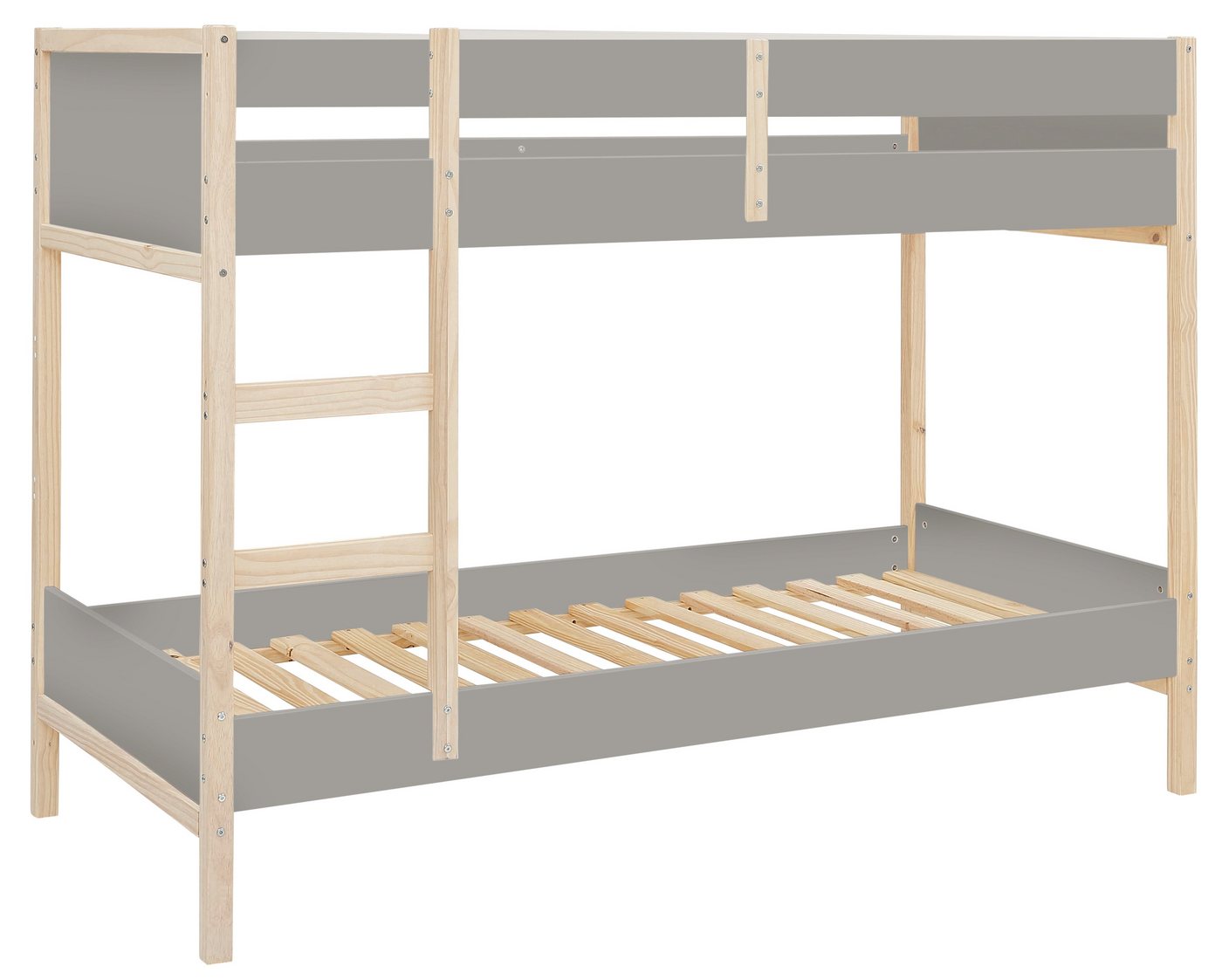 Lüttenhütt Etagenbett Janne, Kiefernholz, Etagenbett, inklusive Holzleiter, Liegefläche 90x200 cm von Lüttenhütt