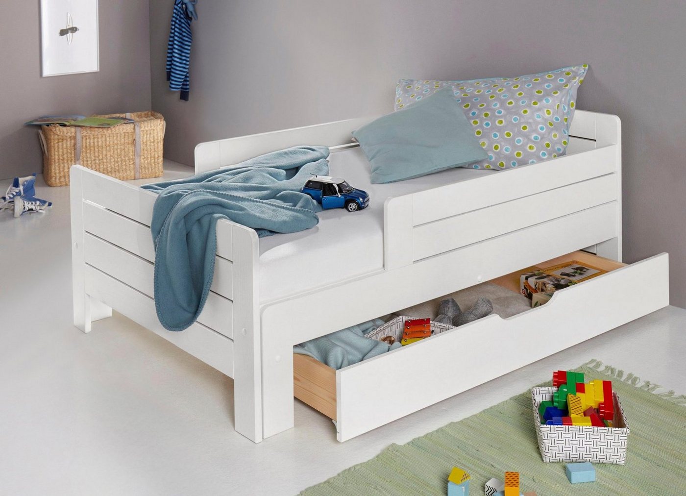 Lüttenhütt Funktionsbett LOTTE " Bestseller! Kinderbett, Mitwachsend/ ausziehbar 140cm-200cm, zertifiziertes Massivholz" von Lüttenhütt