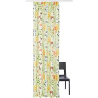 my home Gardine "Waldtiere" Kräuselband 1 Stk. tlg. Kindergardine, einseitig bedruckt, halbtransparent von My Home