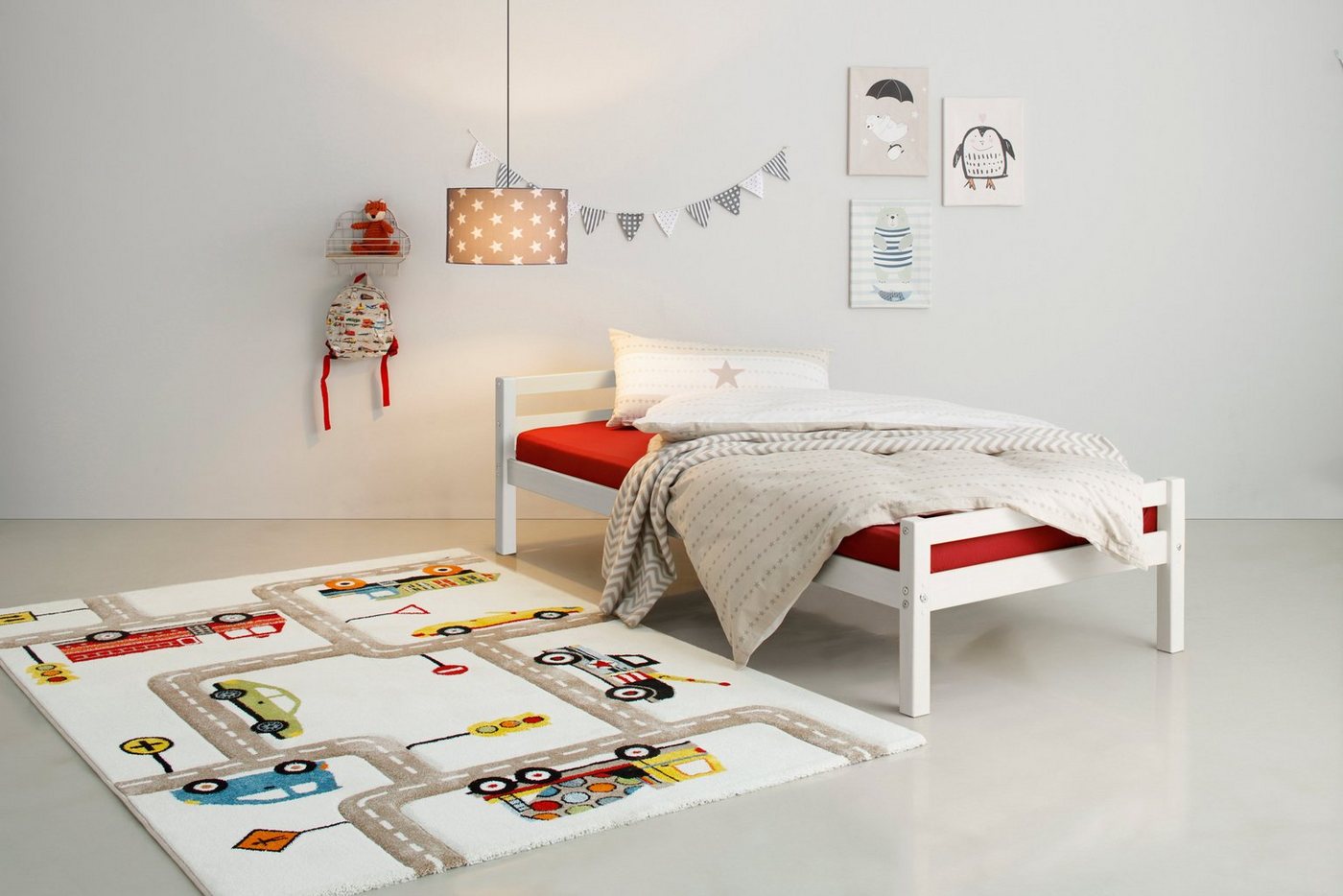 Lüttenhütt Kinderbett Alpi, Einzelbett aus schönem Kiefernholz, Lattenrost, Liegefläche 90x200 cm von Lüttenhütt