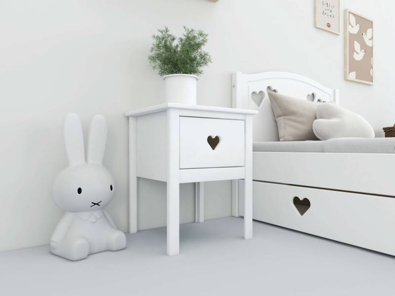 Lüttenhütt Nachttisch Beeke Nako, Nachtkommode, Nako, Breite 43 cm, mit Schublade, teilmassiv, FSC® zertifiziert von Lüttenhütt