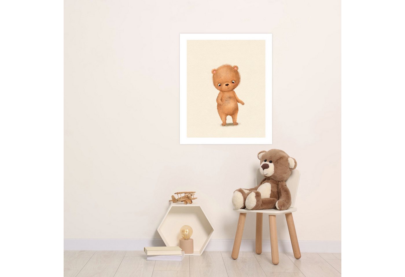 Lüttenhütt Bild mit Rahmen oder Poster, Bär, Bär, Fantasy, Tiere (1 St), HD Premium Druck von Lüttenhütt
