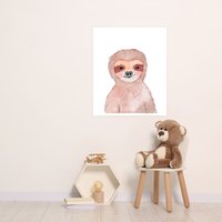 Lüttenhütt Bild mit Rahmen "oder Poster, Freundliches Faultier", Fantasy-Faultier-Tiere, (1 St.), HD Premium Druck von Lüttenhütt