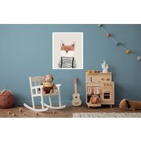 Lüttenhütt Bild mit Rahmen "oder Poster, Fuchs", Fantasy-Füchse-Tiere, (1 St.), HD Premium Druck von Lüttenhütt