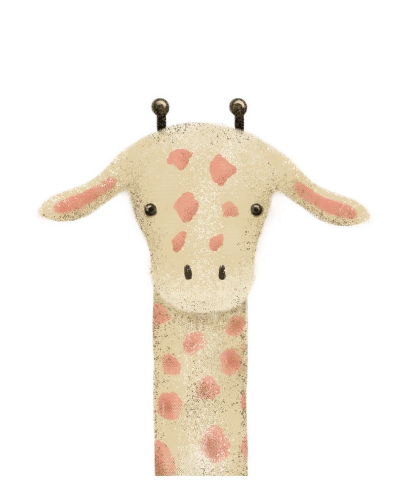 Lüttenhütt Bild mit Rahmen oder Poster, Giraffenkopf, Fantasy, Giraffe, Giraffen Bilder, Tiere (1 St), HD Premium Druck von Lüttenhütt