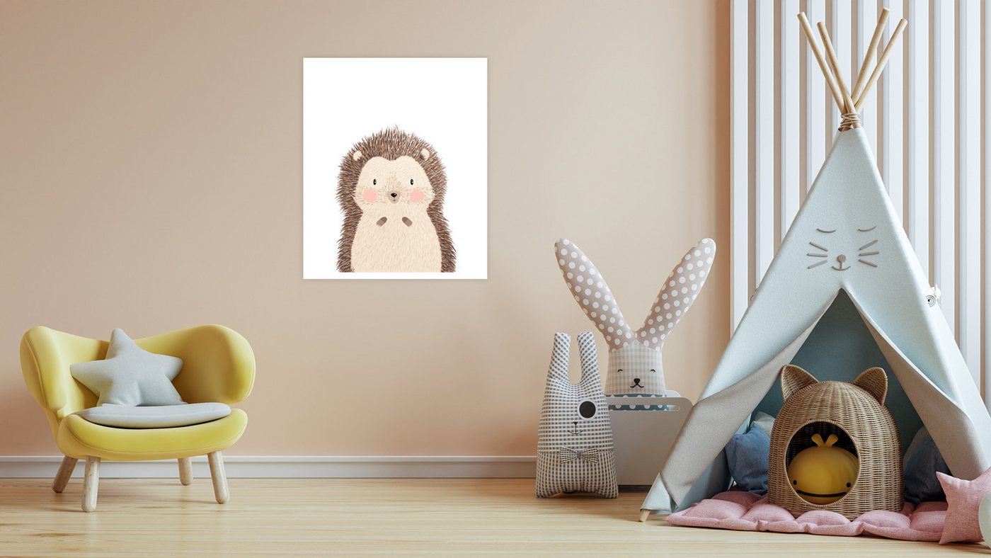 Lüttenhütt Bild mit Rahmen oder Poster, Niedlicher Igel, Tiere (1 St), HD Premium Druck von Lüttenhütt