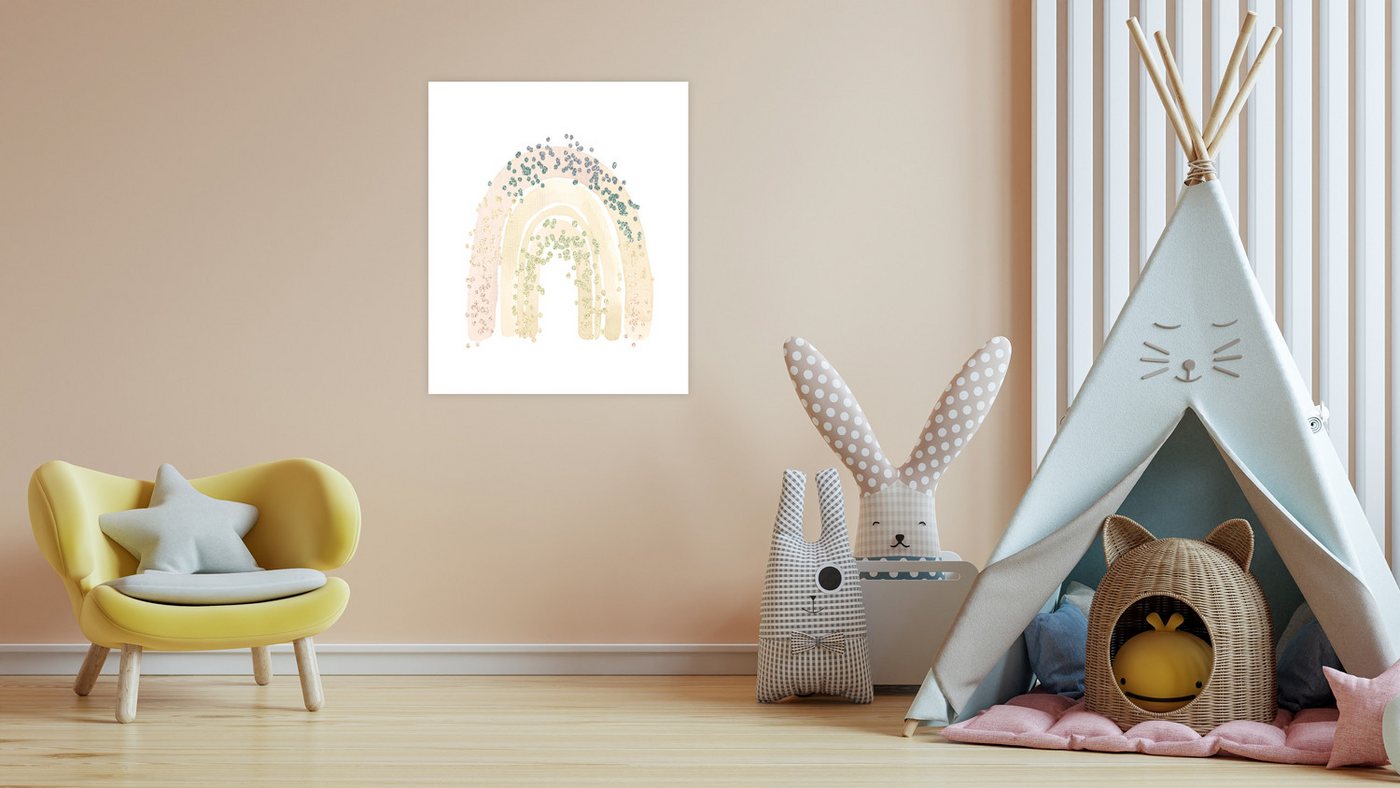 Lüttenhütt Bild mit Rahmen oder Poster, Regenbogen mit Punkten, Fantasy, Regenbogen (1 St), HD Premium Druck von Lüttenhütt