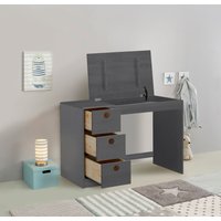 Lüttenhütt Kinderschreibtisch "Alpi" Kiefernholz, Wangengestell, mit 3 Schubkästen, Tischbreite 100 cm von Lüttenhütt