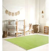 Lüttenhütt Teppich "Insa", rechteckig, Fleckerl, Uni Farben, handgewebt, pflegeleicht, waschbar, Kinderzimmer von Lüttenhütt