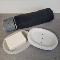 Ovale Seifenschale/Seifenablage Aus Beton von LuettisDekoStudio
