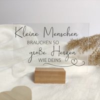 Dankeschön Geschenk Hebamme, Tagesmutter, Erzieherin/Acrylglas-Schild Inkl. Halter Aus Holz/ Personalisierbar von Luffelong