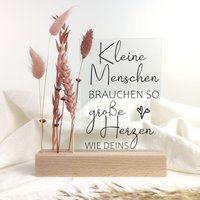 Geschenk Hebamme, Tagesmutter, Erzieherin | Personalisierbar Dankeschön Abschiedsgeschenk Acrylglas-Schild Inkl. Holzhalter von Luffelong