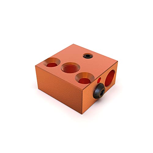 Lufix CR-10 Heizblock Aluminium M6 Gewinde passend für Creality All Metal Hotend 3D-Drucker, Ender 3s, Ender 3 Pro, Ender 5 Pro, CR10, S4, S5 3D Drucker Zubehör von Lufix