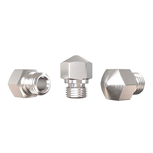 Lufix MK10 Nozzle Edelstahl 0.2 bis 1.0mm für 1.75 und 3.00mm 3D Drucker Filament 3 Stück Düse MK10 Hotend und Extruder Ersatzteile Premium 3D Drucker Zubehör (0.6mm) von Lufix