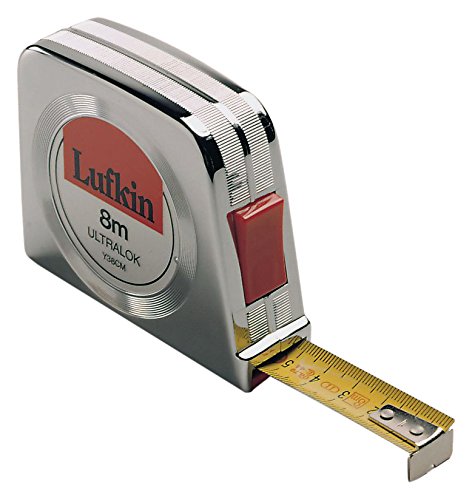 Lufkin Y25CME (T0060402511) Ultralok Maßband 5m x 13mm / 16' x 1/2 Zoll, mit metrische und englische Maßeinteilung und verchromtes Kunststoffgehäuse von Lufkin