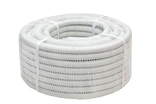 Flexibler Kondensatschlauch Ø16 mm – Weiß, UV-beständig, glatt innen | Meterware 1–30 m | LDPE Schlauch für Klimaanlage, Wärmepumpe, Kühlgeräte | Kondensat-Ableitung Profi-Qualität (1 Meter) von LuftX