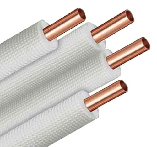 Kältemittelleitung 1/4"+3/8"+1 mm 25 Meter Kupferrohr isoliert Rohr isoliert Vorisoliert für Split-Klimaanlagen Kupferrohre Kälterohr für MaxiPro Presssystem von LuftX