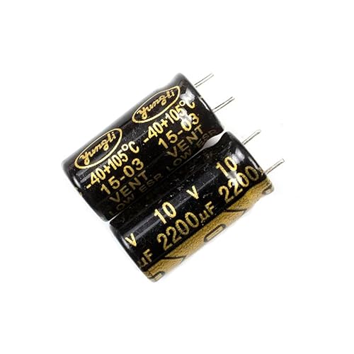10pcs 10V 220uf Kondensator, Aluminium Radialelektrolytische Kondensatoren für TV, LCD, Radio, Mikrowelle, Spiel (10 x 20mm) von Luftschloss