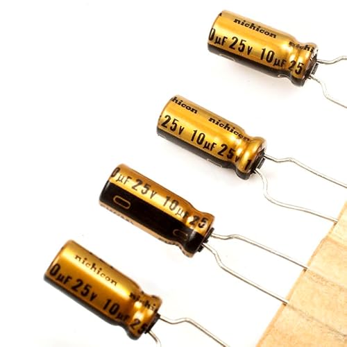 5 Stück Nichicon FW Series HiFi Audio Alu Elektrolyt-Kondensator 25V 10uF 5x11mm von Luftschloss