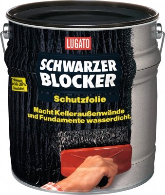 Lugato Schwarzer Blocker Schutzfolie 2,5 l - Wasserdichter, flexibler Bitumenanstrich von Lugato