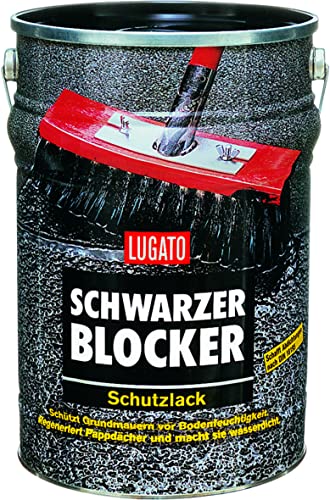 Lugato Schwarzer Blocker Schutzlack 10 l - Bitumenanstrich für Dach und Keller von Lugato