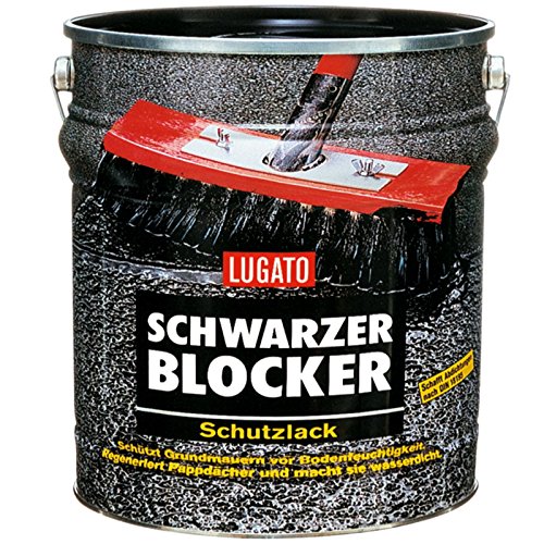 Lugato Schwarzer Blocker Schutzlack 5 l - Bitumenanstrich für Dach und Keller von Lugato